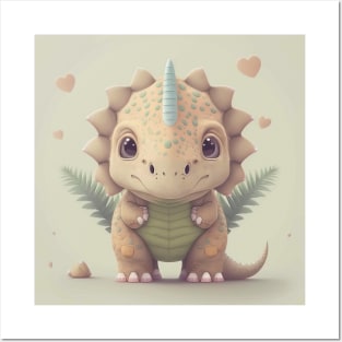 Trix, das mutige Triceratops - Dinosaurier Zeiten Posters and Art